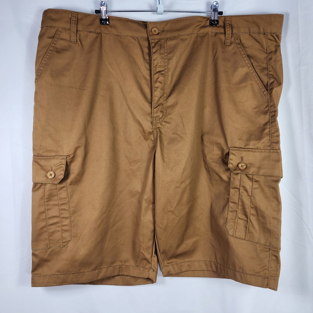 Mens Cargo Utility Hiking Long Shorts Neutral Regular Resort Big Tall Casual 48